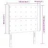 Sötétbarna szövet LED-es fejtámla 103x16x118/128 cm