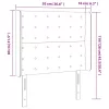 Sötétszürke bársony LED-es fejtámla 93x16x118/128 cm
