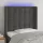 Sötétszürke bársony LED-es fejtámla 103x16x118/128 cm