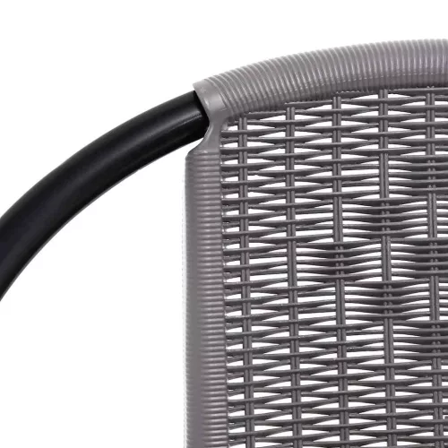 2 db műanyag rattan és acél kerti szék 110 kg