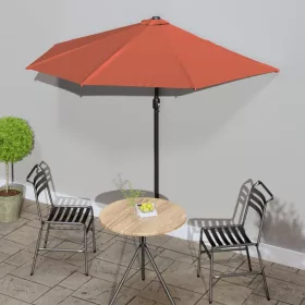   Terrakotta féloldalas napernyő alumíniumrúddal 270x144x222 cm