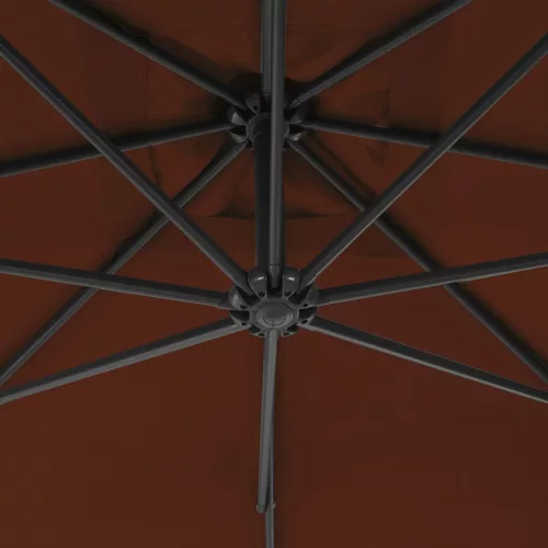 Terrakotta konzolos napernyő acélrúddal 250 x 250 cm