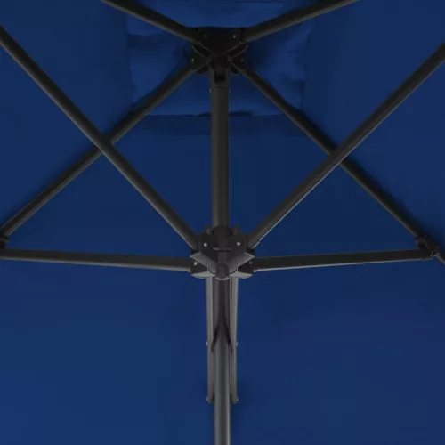 Kék kültéri napernyő acélrúddal 300 x 230 cm