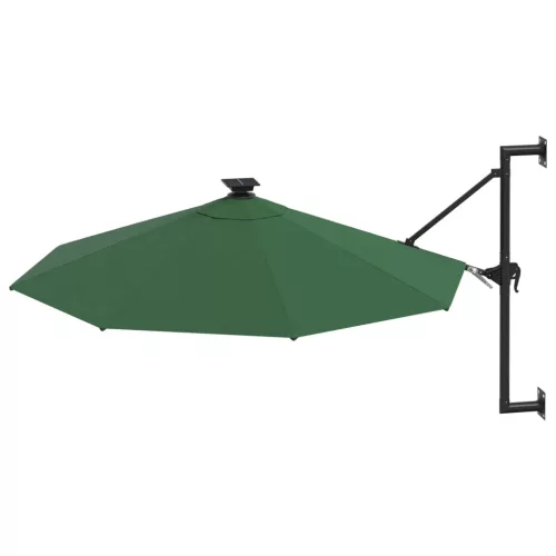 Zöld fali napernyő LED-ekkel és fémrúddal 300 cm