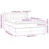 Fekete bársony rugós ágy matraccal 140x200 cm