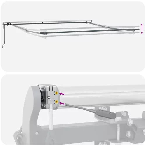 Napernyő Antracit 4,5 × 3,5 m Fém