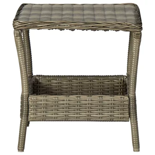Barna polyrattan kerti asztal 45 x 45 x 46,5 cm