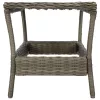 Barna polyrattan kerti asztal 45 x 45 x 46,5 cm