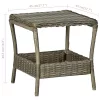 Barna polyrattan kerti asztal 45 x 45 x 46,5 cm