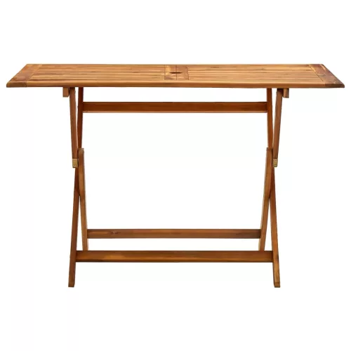 Tömör akácfa összecsukható kerti asztal 120 x 70 x 75 cm
