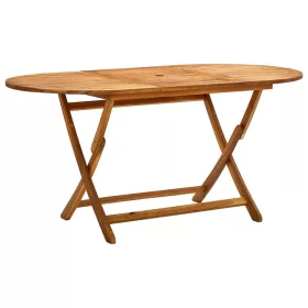   Tömör akácfa összecsukható kerti asztal 160 x 85 x 75 cm