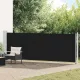 Fekete kihúzható oldalsó terasz-napellenző 140 x 600 cm