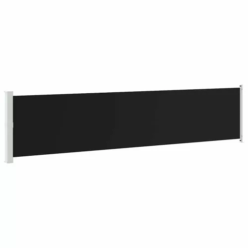 Fekete kihúzható oldalsó terasz-napellenző 140 x 600 cm
