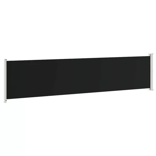 Fekete kihúzható oldalsó terasz-napellenző 140 x 600 cm