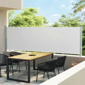   Krémszínű kihúzható oldalsó terasz-napellenző 140 x 600 cm