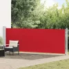 Piros kihúzható oldalsó terasznapellenző 140 x 600 cm
