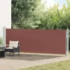 Barna kihúzható oldalsó terasz-napellenző 140 x 600 cm