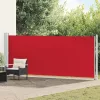 Piros behúzható oldalsó terasz-napellenző 600 x 160 cm