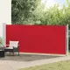 Piros behúzható oldalsó terasz-napellenző 600 x 160 cm
