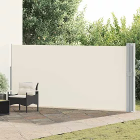  Krémszínű kihúzható oldalsó terasz-napellenző 170 x 1200 cm
