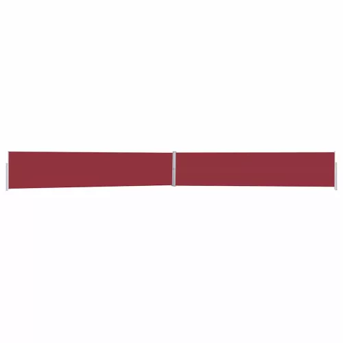 Piros kihúzható oldalsó terasz-napellenző 170 x 1200 cm