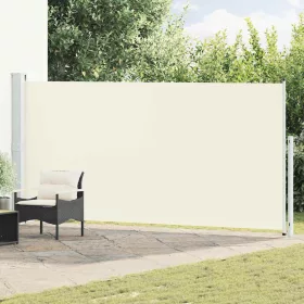   Krémszínű behúzható oldalsó terasznapellenző 180 x 500 cm