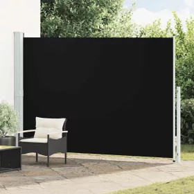 Fekete behúzható oldalsó terasznapellenző 200 x 300 cm