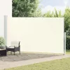 Krémszínű behúzható oldalsó terasznapellenző 200 x 500 cm