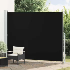 Fekete behúzható oldalsó terasznapellenző 220 x 300 cm