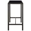 Barna polyrattan és üveg kerti bárasztal 130 x 60 x 110 cm