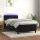 Fekete bársony rugós és LED-es ágy matraccal 100x200 cm