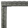 Szürke polyrattan és üveg kerti bárasztal 130 x 60 x 110 cm