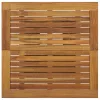 Fekete polyrattan és tömör akácfa bárasztal 80 x 80 x 110 cm