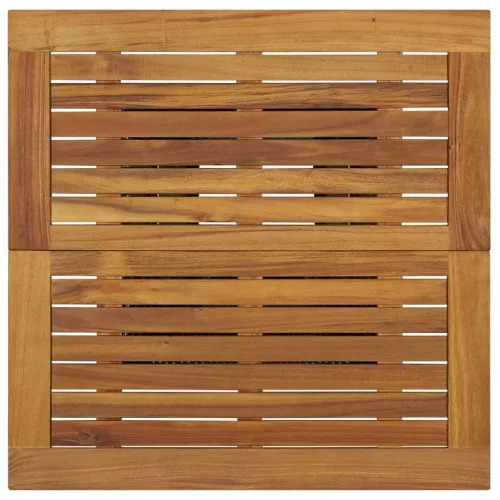 Fekete polyrattan és tömör akácfa bárasztal 80 x 80 x 110 cm