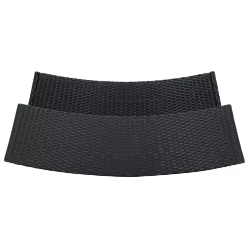 Fekete polyrattan kerti bárasztal 120 x 55 x 110 cm