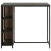 Barna polyrattan kerti tárolóláda 120 x 60 x 110 cm