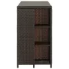 Barna polyrattan kerti tárolóláda 120 x 60 x 110 cm