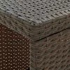 Barna polyrattan kerti tárolóláda 120 x 60 x 110 cm
