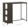 Barna polyrattan kerti tárolóláda 120 x 60 x 110 cm