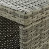 Szürke polyrattan bárasztal tárolópolccal 120 x 60 x 110 cm