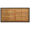 Fekete polyrattan bárasztal tárolópolccal 120 x 60 x 110 cm