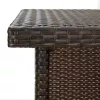 Barna polyrattan sarok bárasztal 100 x 50 x 105 cm