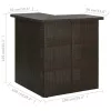 Barna polyrattan sarok bárasztal 100 x 50 x 105 cm