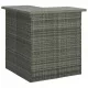 Szürke polirattan sarok bárasztal 100 x 50 x 105 cm