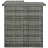 Szürke polirattan sarok bárasztal 100 x 50 x 105 cm