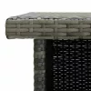 Szürke polirattan sarok bárasztal 100 x 50 x 105 cm