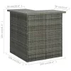Szürke polirattan sarok bárasztal 100 x 50 x 105 cm