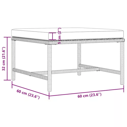 3 részes szürke polyrattan kerti ülőgarnitúra párnákkal