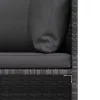 5 részes szürke polyrattan kerti ülőgarnitúra párnákkal