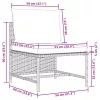 3 részes szürke polyrattan kerti bútorszett párnákkal